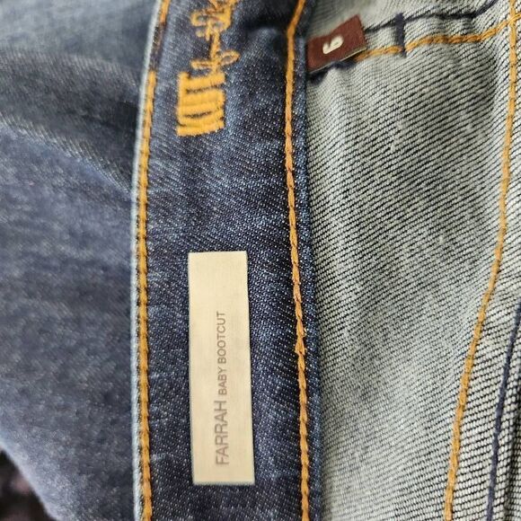 Kut Women's Dark Wash Blue Low Rise Farrah Baby Bootcut Denim Jeans Size 6 - Picture 9 of 14